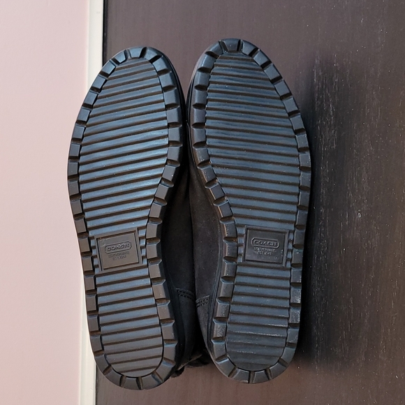 NWOB COACH Tatum Signiture C suede & wool black boots - Picture 5 of 8